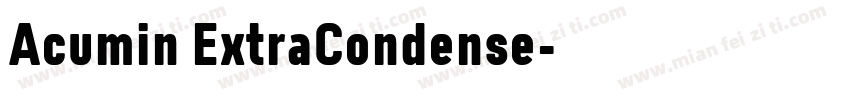 Acumin ExtraCondense字体转换